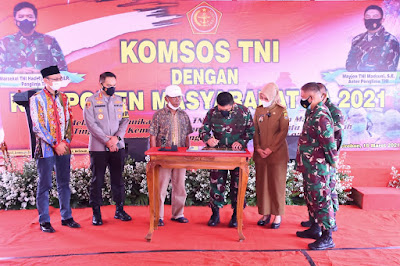 Dimasa Pandemi Covid-19 Desa Sedong Lor Diserbu Prajurit TNI
