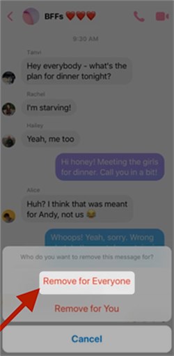 how do you delete old messenger conversations from both sides