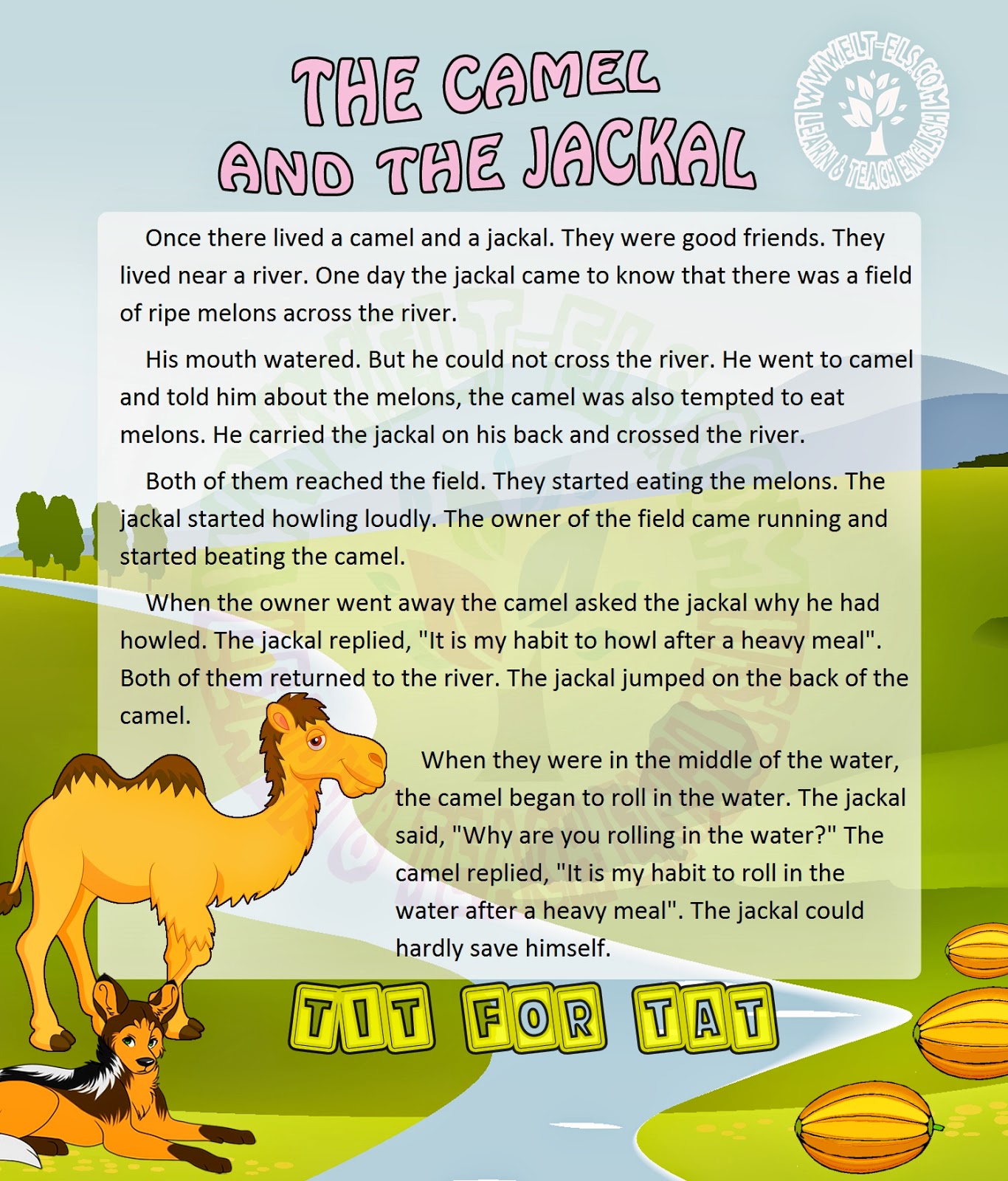 The camel and the jackal | www.elt-els.com