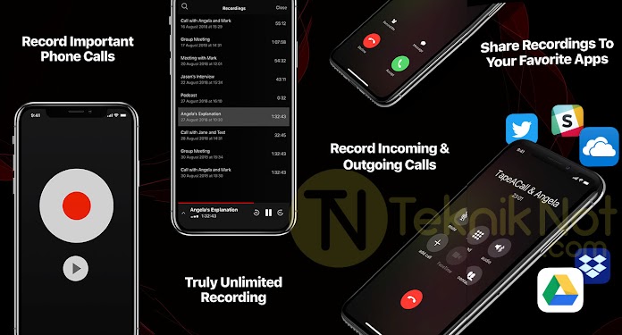 iPhone Arama Kaydetme, TapeACall: Call Recorder