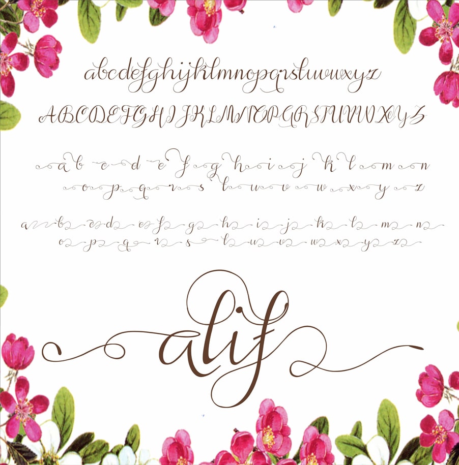 Alif Elegant Calligraphy Font Free Download | Free Script Fonts
