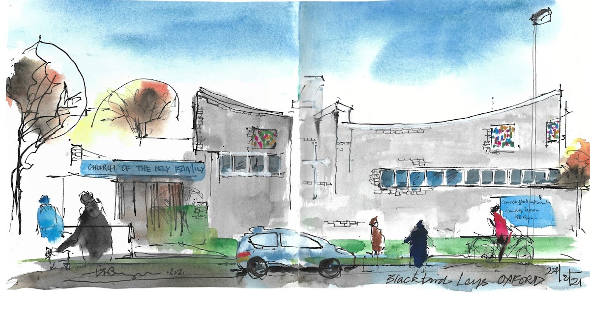 Tim Baynes Art THE CHURCH OF THE HOLY FAMILY. BLACKBIRD LEYS