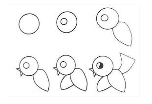 Cara Menggambar Hewan Burung - https://gihowahe.blogspot.com/