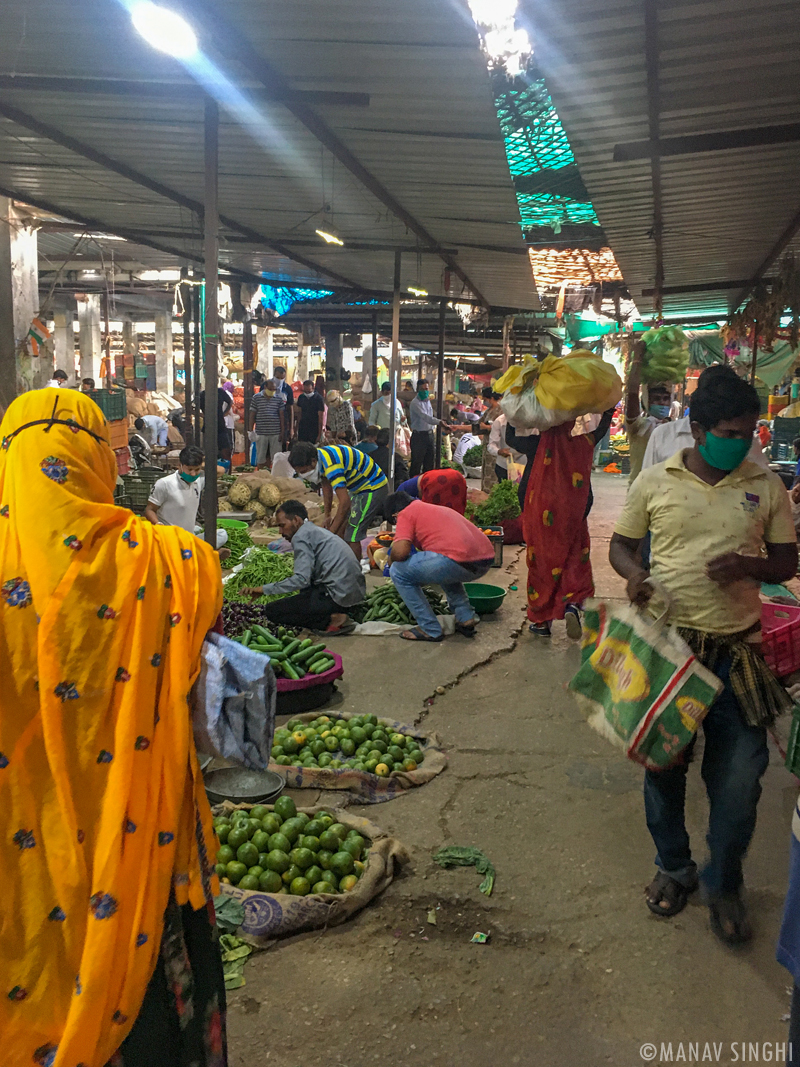 Lal Kothi Sabji Mandi, Jaipur. One of the biggest Vegetable Market of Jaipur.