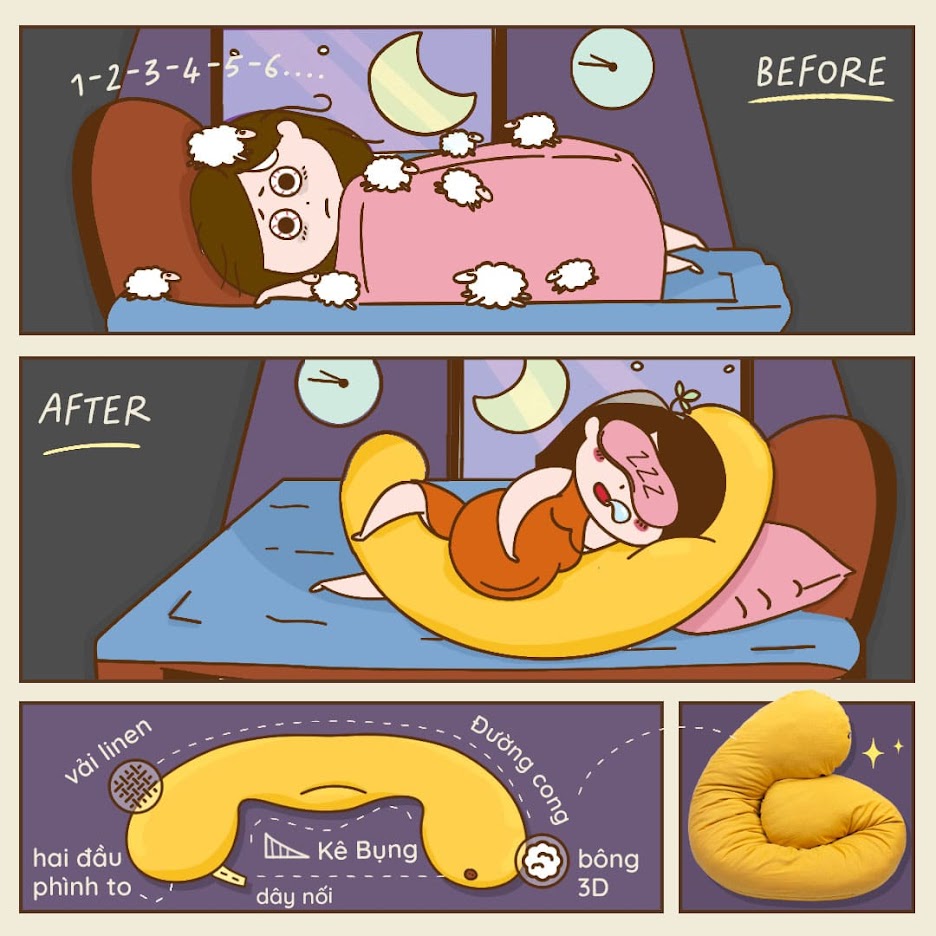 [A159] Mua gối kê bụng cho Mẹ Bầu loại nào tốt nhất?