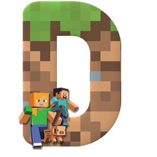 Abecedario con Personajes de Minecraft. Minecraft Characters Alphabet.