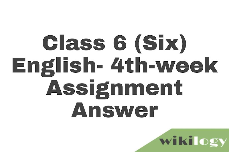 english assignment answer for class 6