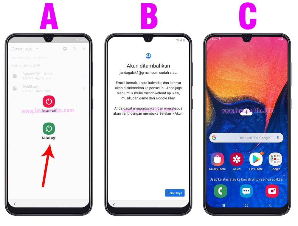 Cara Frp Atau Bypass Samsung Samsung A10 Lupa Password Pola Kunci Layar Dan Akun Google Imam Arifin