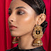 Designer golden earrings
