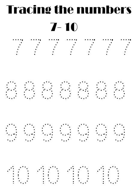 EARLY EDUCATION : tracing numbers worksheets free printable