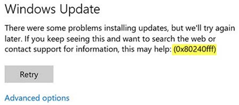 Cara Memperbaiki Windows Update Error 0x80240FFF