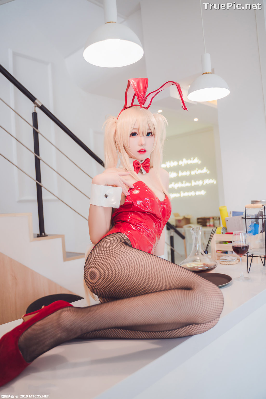 Image [MTCos] 喵糖映画 Vol.021 – Chinese Cute Model – Red Bunny Girl Cosplay - TruePic.net - Picture-22