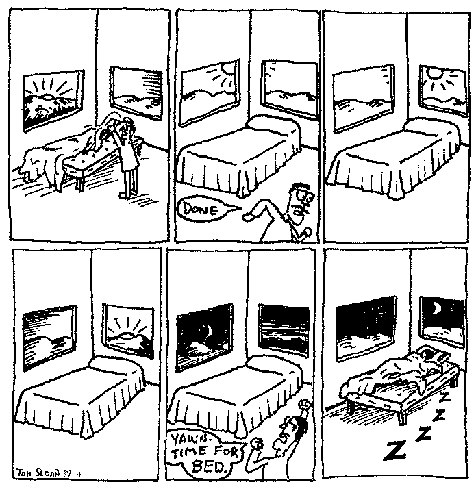 Cartoons and things Making the Bed