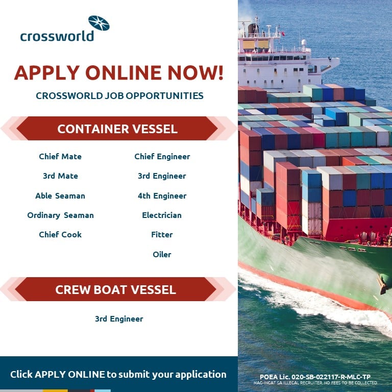 Required Oiler, Fitter, Cook, Electrician, AB, O/S, 4/E, 3/E, 3/O, C/E