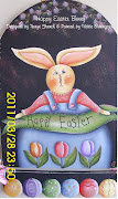 free happy easter bunny cross stitch chart. right click and save as. easter bunny chart