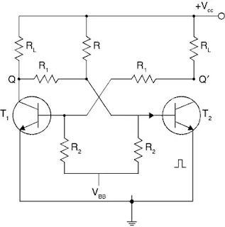 Circuit of bistable multivibrator Circuit of bistable multivibrator