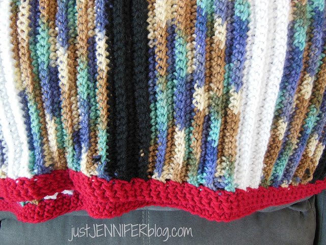 Dancing in the Rain: Ribbed Crochet Throw Blanket