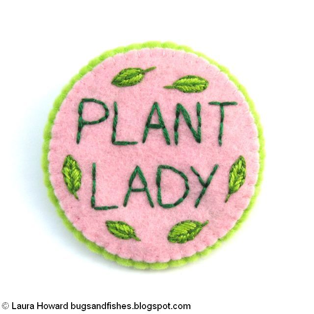 Embroidered Plant Lady Brooch Tutorial