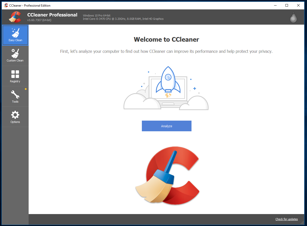 CCleaner Professional 6.13.10517 download the new version for apple