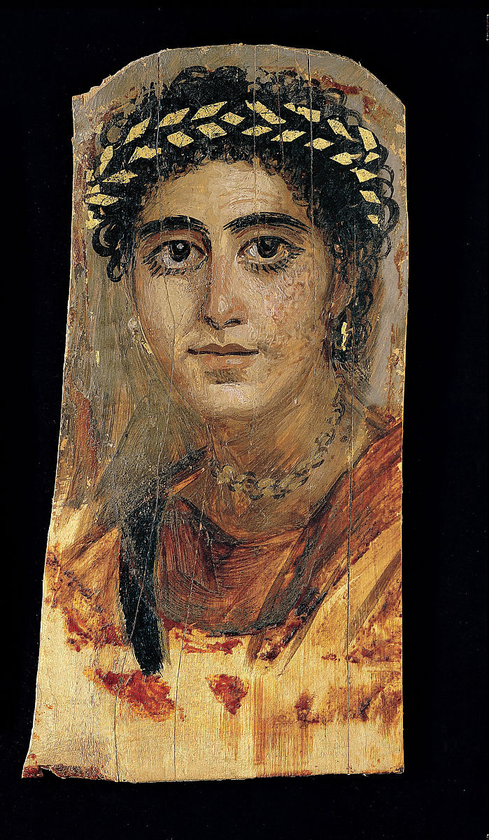 égyptophile: La belle jeune femme du Fayoum à la tunique rouge