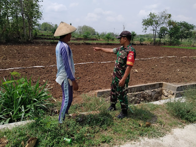 Jalin Keakraban, Babinsa Komsos dengan Para Petani