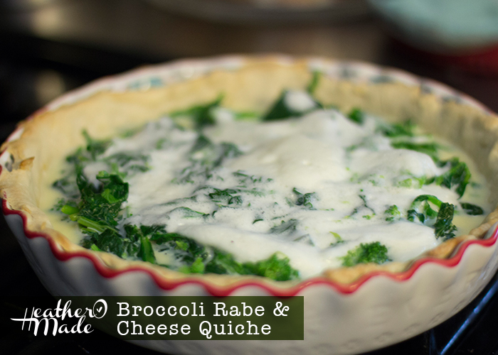 Heather O Made Broccoli Rabe & Cheese Quiche