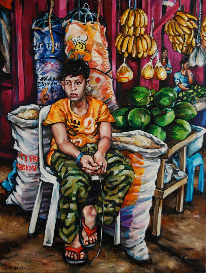 Market Boy. Gavin Brown. Oil on Canvas