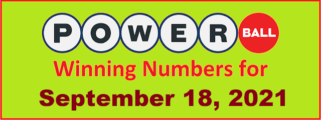 PowerBall Winning Numbers for Saturday, September 18, 2021