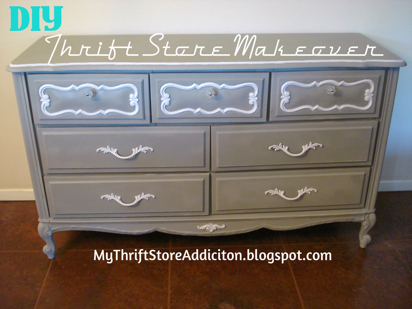 What Was I Thinking?! mythriftstoreaddiction.blogspot.com Give a $10 yard sale dresser a luxe look for less!