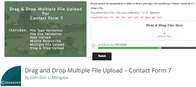 Drag and Drop Multiple File Uploader CF7