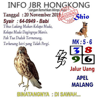Syair Hk 20 November 2019 Prediksi Hk 20 November 2019