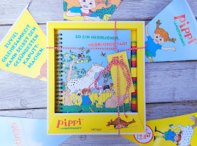Pippi feiert Geburtstag: 75 Jahre Pippi Langstrumpf. Es gibt auch viele Produkte wie dieses Notizbuch mit den schwedischen Original-Illustrationen von Ingrid Vang Nyman.