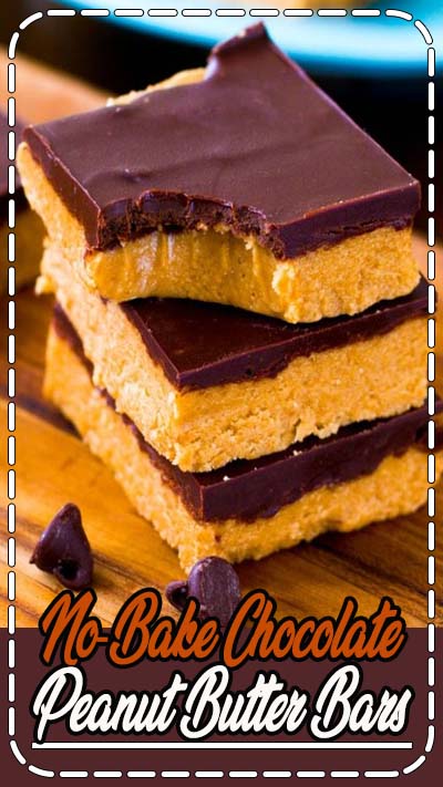 5 Ingredient Chocolate Peanut Butter Bars that taste like Reese's! Just a warning: they're very addicting.