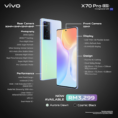 Siri Flagship vivo X70 Dan TWS 2 Kini Di Malaysia