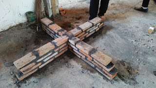  Pasangan Dinding ½ Bata Sudut Menyilang