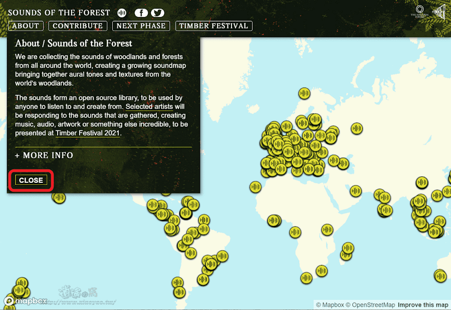 Forest Soundmap 聆聽世界各地的森林聲音