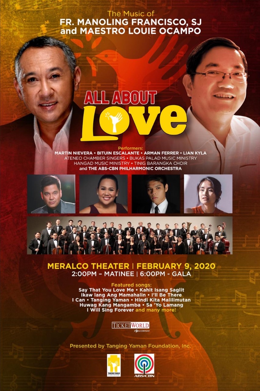All About Love Concert - Louie Ocampo and Fr Manoling Francisco, SJ