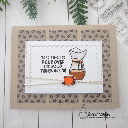 Take time to pour over the good things in life by Diane features Coffee House Stories, Time for Coffee, and framework by Newton's Nook Designs; #inkypaws, #newtonsnook, #cardmaking, #coffeecards