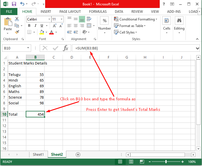 SUM FUNCTION IN EXCEL - RAMESH'S BLOG