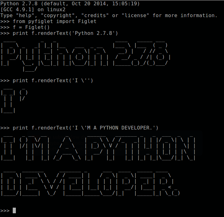Python: How to create ASCII art