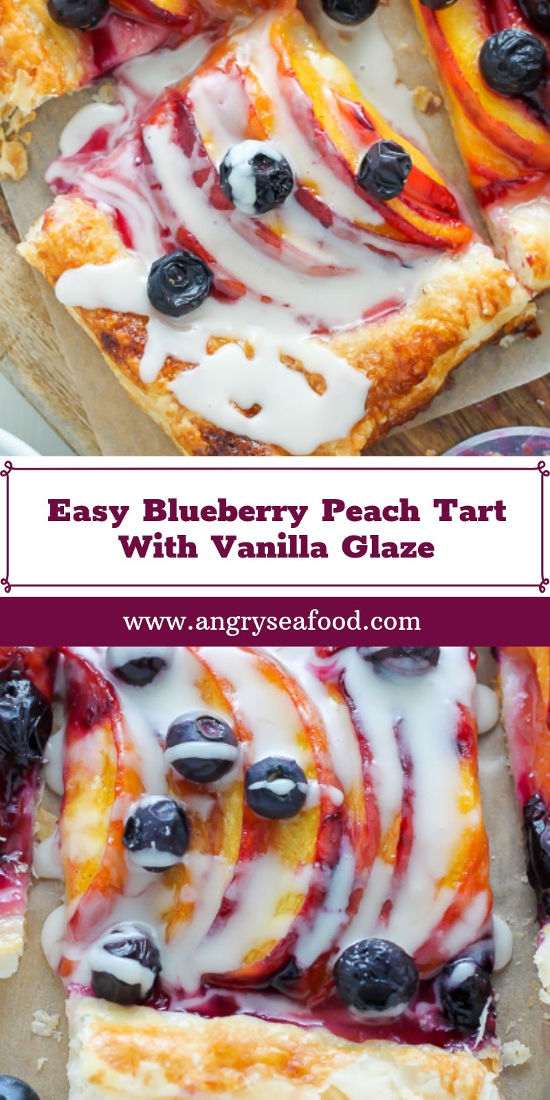 Easy Blueberry Peach Tart With Vanilla Glaze Easy Blueberry Peach Tart With Vanilla Glaze