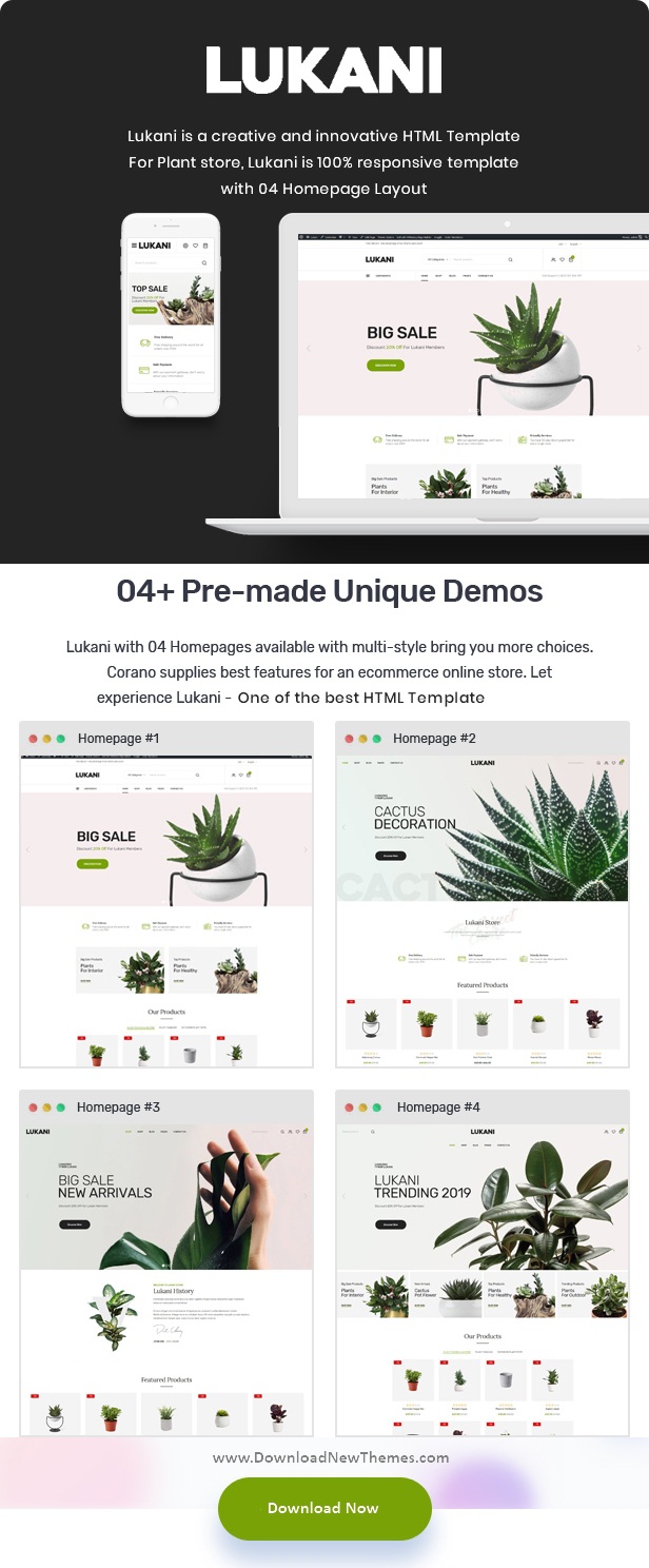 Perfect Plant and Flower Shop eCommerce Template - Download New Themes