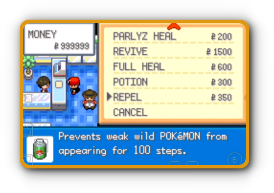 Cheat code of Rare candy in Pokemon dark workship 