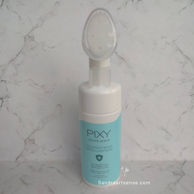 Review Pixy White Aqua Clear Defense Micellar Foam untuk Wajah Berjerawat Karena Penggunaan Masker