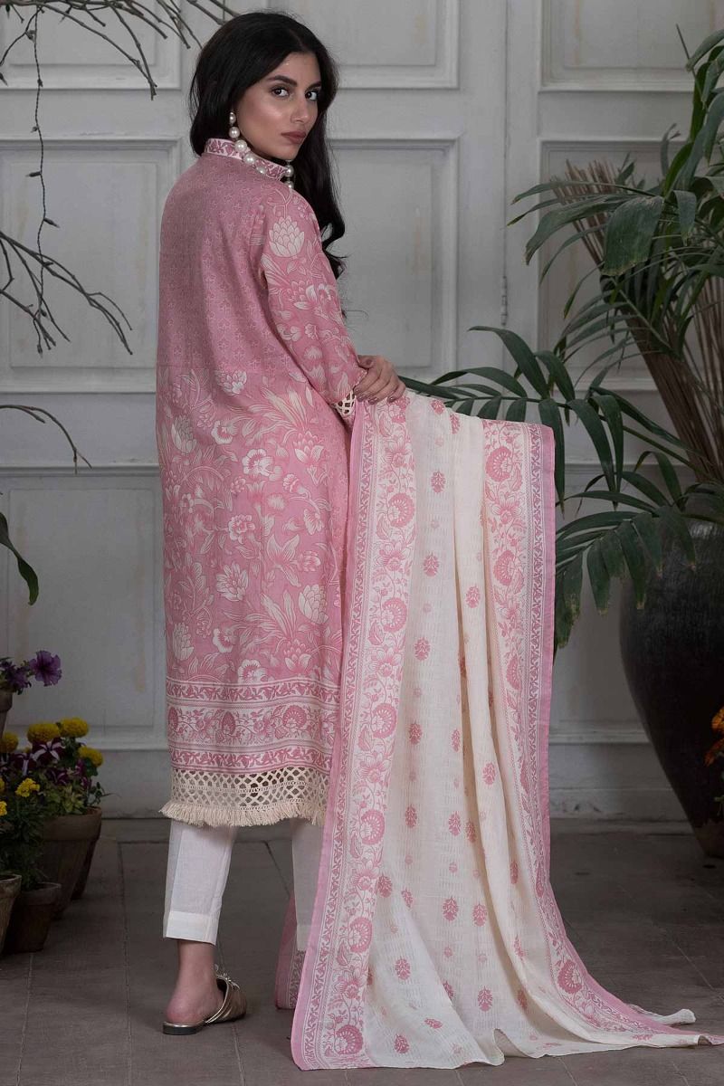 Khaadi Unstitched 2 Piece Summer Lawn Collection 2018 SKU L18203Pink