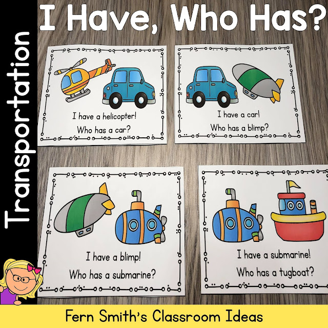 Click Here to Download This I Have, Who Has? Transportation Vocabulary Card Game Resource For Your Classroom Today!