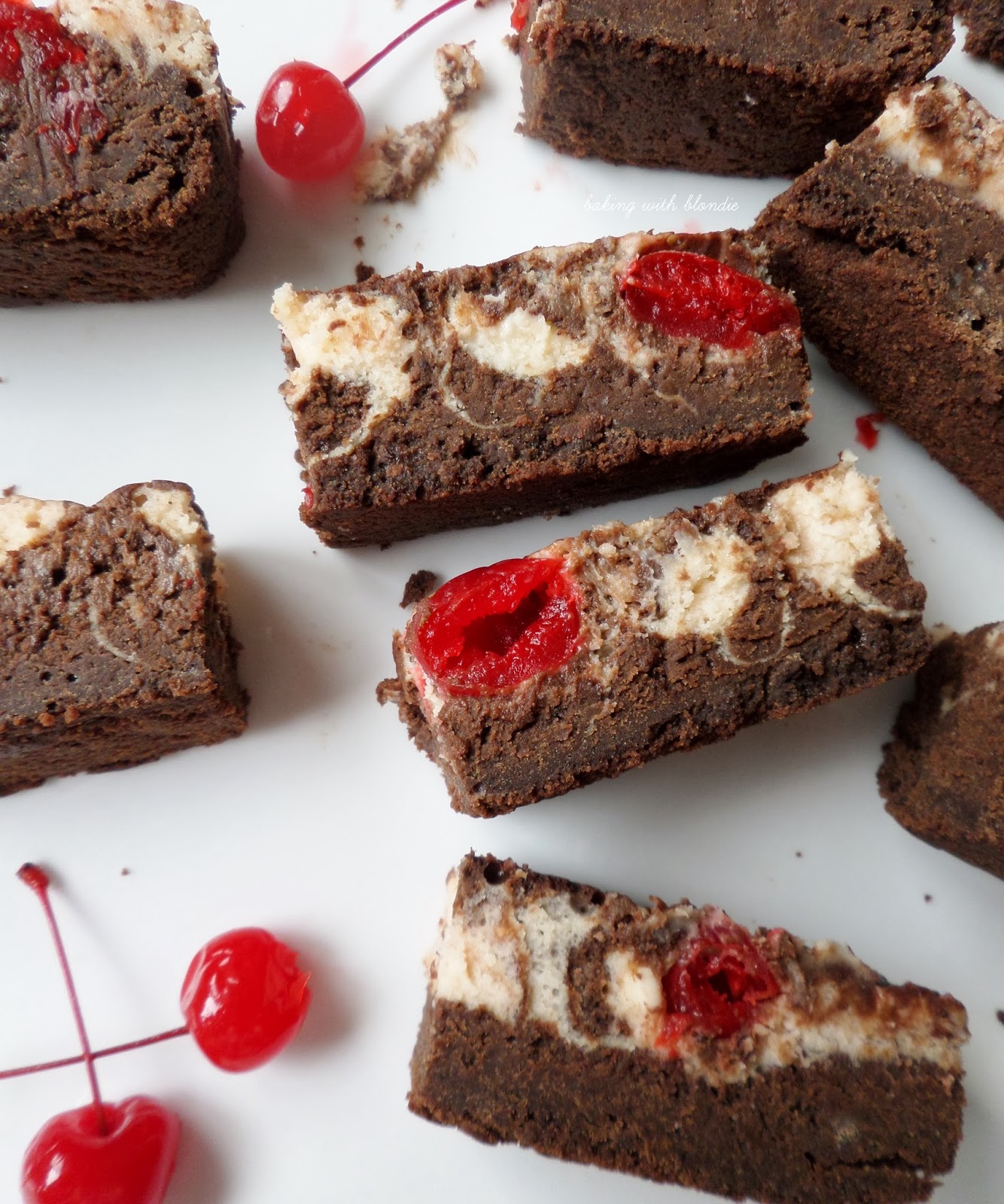 Cherry Cheesecake Marbled Brownies