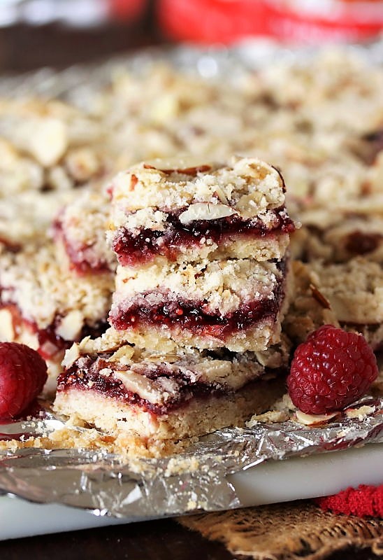 RaspberryAlmond Bars The Kitchen is My Playground