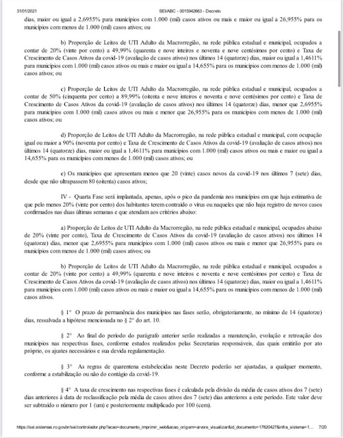 Novo decreto mantém Porto Velho e outras 11 cidades na Fase 1 e determina toque de recolher das 21h às 6h 28 Novo decreto mantém Porto Velho e outras 11 cidades na Fase 1 e determina toque de recolher das 21h às 6h