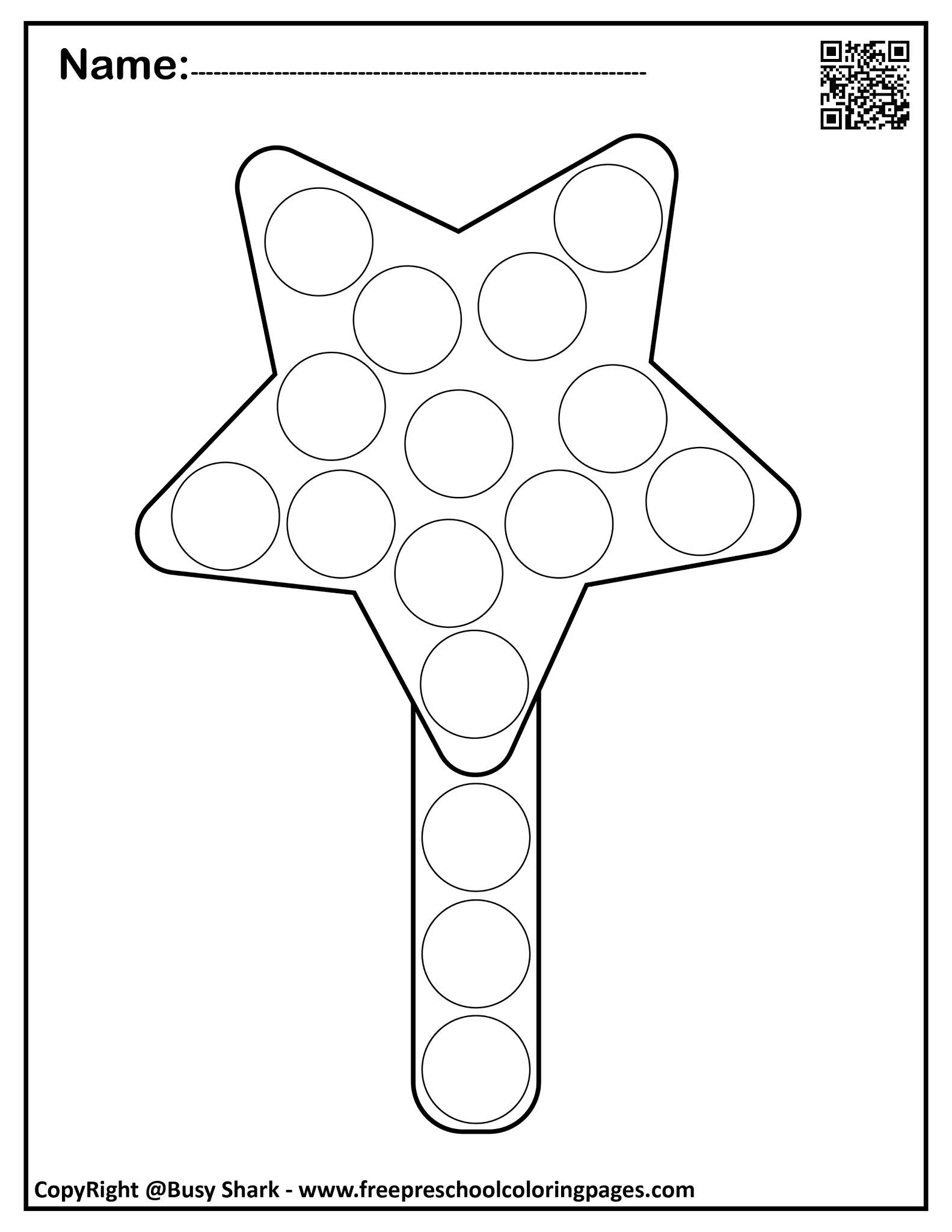 Set Of Lollipop Dot Markers Pages For Kids